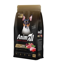 Повнораціонний cухий корм для собак дрібних порід AnimAll Expert Choice зі свіжою індичкою та ягням, 0,7 кг