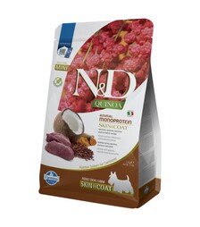 Сухой корм для собак мелких пород Farmina N&D Quinoa Skin&Coat, с олениной и кокосом, 2,5 кг