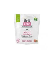 Сухой корм для собак мелких пород Brit Care Dog Sustainable Adult с курицей и насекомыми, 1 кг