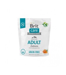 Беззерновой сухой корм для собак мелких и средних пород Brit Care Dog Grain-free Adult с лососем, 1 кг
