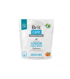 Беззерновой сухой корм для собак крупных пород Brit Care Dog Grain-free Junior с лососем, 1 кг