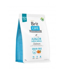 Беззерновий сухий корм для собак великих порід Brit Care Dog Grain-free Junior з лососем, 3 кг