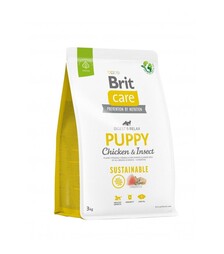 Сухий корм для цуценят Brit Care Dog Sustainable Puppy з куркою та комахами, 3 кг