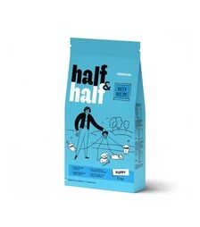 Сухий корм для цуценят Half&Half з яловичиною, 12 кг