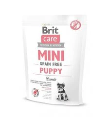 Беззерновой сухой корм для щенков мелких пород Brit Care Grain Free Mini Puppy с ягненком, 400 г