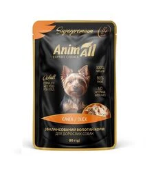 Беззерновий вологий корм для собак AnimAll з качкою, 80 г