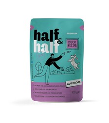 Влажный корм для собак Half&Half с кусочками утки в соусе, 100 г