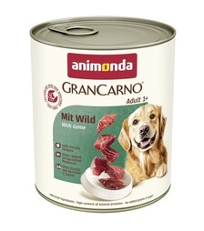 Беззерновой влажный корм для собак Animonda GranCarno Adult с дичью, 800 г
