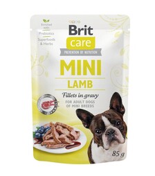 Вологий корм для собак Brit Care Mini з ягням, філе в соусі, 85 г