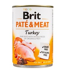 Беззерновой влажный корм для собак Brit Care Pate and Meat с индейкой, 400 г