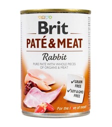Беззерновой влажный корм для собак Brit Care Pate and Meat с кроликом, 400 г