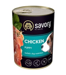 Вологий корм для цуценят Savory Dog All Breeds Puppy паштет з куркою, 400 г