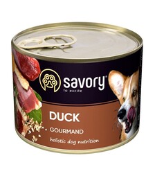 Вологий корм для собак Savory Dog Gourmand паштет з качкою, 200 г