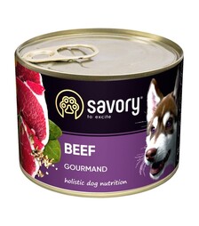 Влажный корм для собак Savory Dog Gourmand паштет с говядиной, 200 г