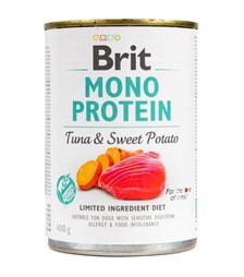 Влажный корм для собак Brit Mono Protein с тунцом и бататом, 400 г