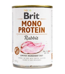 Влажный корм для собак Brit Mono Protein с кроликом, 400 г