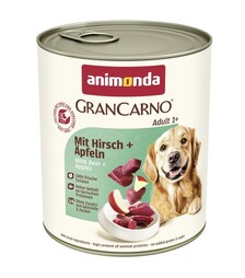 Беззерновой влажный корм для собак Animonda GranCarno Adult с олениной и яблоком, 800 г