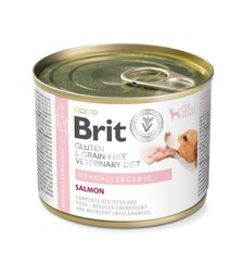 Лечебный влажный корм для собак Brit VetDiets Hypoallergenic при пищевой аллергии, с лососем, 200 г