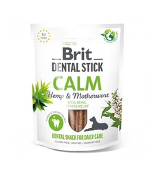 Лакомства для собак Brit Care Brit Dental Stick Calm успокаивающие, с коноплей и пустырником, 251 г