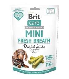 Ласощі для собак дрібних порід Brit Care Mini Treats Fresh Breath для свіжості подиху, 120 г