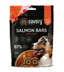 Джерки для собак Savory Bars с лососем, 100 г
