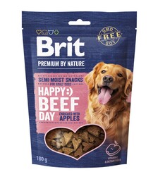 Ласощі для собак Brit Premium Semi-moist Snacks з яловичиною та яблуками, 180 г