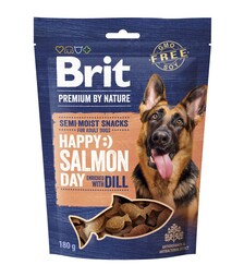 Ласощі для собак Brit Premium Semi-moist Snacks з лососем та кропом, 180 г