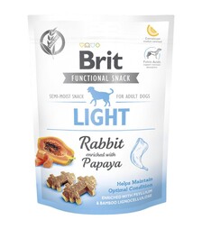 Лакомства для собак Brit Care Functional Snack Light для контроля веса, с кроликом и папайей, 150 г