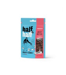 Лакомства для щенков Half&Half мясные кубики с говядиной, 100 г