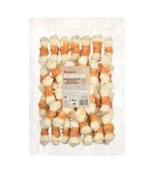 Лакомство для собак Flamingo жевательные кости, обернутые мясом курицы, 11 см, 1,6 кг