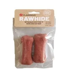Ласощі для собак Flamingo жувальні кістки, обгорнуті м’ясом качки, 10 см, 120 г