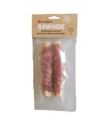 Лакомство для собак Flamingo жевательные ребрышки, обернутые мясом кролика, 17 см, 110 г