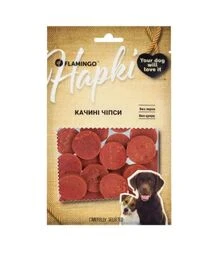 Ласощі для собак Flamingo чипси з м’ясом качки, 75 г