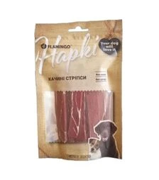 Ласощі для собак Flamingo стріпси з м’ясом качки, 75 г