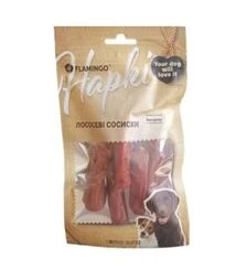 Ласощі для собак Flamingo сосиски з м’ясом лосося, 75 г