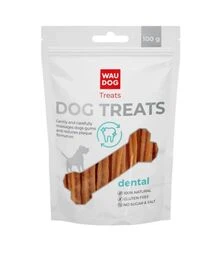 Лакомство для собак WAUDOG Treats стоматологическая палочка со вкусом тыквы, 100 г