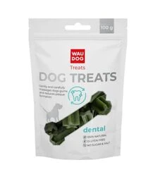 Лакомство для собак WAUDOG Treats стоматологическая палочка со вкусом шпината и ванили, 100 г