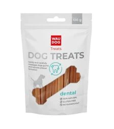 Лакомство для собак WAUDOG Treats стоматологическая палочка со вкусом трески, 100 г