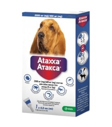 Краплі для собак KRKA Ataxxa Спот-Он від бліх та кліщів, на вагу від 25 кг