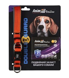 Ошейник с противопаразитарной лентой AnimAll VetLine Double Guard 20 мм, 320-400 мм, оранжевый