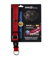 Ошейник с противопаразитарной лентой AnimAll VetLine Double Guard 25 мм, 400-500 мм, красный