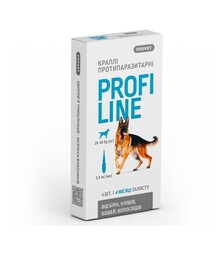Краплі для собак ProVET ProfiLine від бліх і кліщів, інсектоакарицидні, на вагу 20-40 кг, піпетка, 4 шт