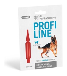 Краплі для собак ProVET ProfiLine від бліх і кліщів, інсектоакарицидні, на вагу 20-40 кг, піпетка, 1 шт