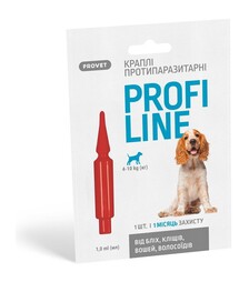 Краплі для собак ProVET ProfiLine від бліх і кліщів, інсектоакарицидні, на вагу 4-10 кг, піпетка, 1 шт