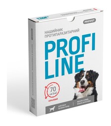 Нашийник протипаразитарний для собак великих порід ProVET ProfiLine інсектоакарицидний, кораловий, 70 см