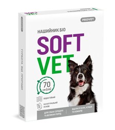 Нашийник протипаразитарний для собак середніх та великих порід ProVET SoftVet Біо репелентний, 70 см