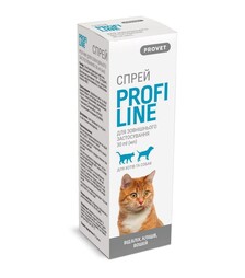 Спрей для кошек и собак ProVET ProfiLine от блох и клещей, инсектоакарицидный, 30 мл