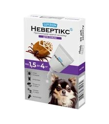 Краплі для собак Superium Невертікс від кліщів, на вагу 1,5-4 кг