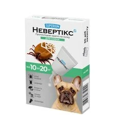 Краплі для собак Superium Невертікс від кліщів, на вагу 10-20 кг