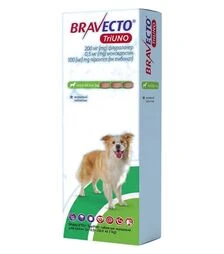 Таблетка для собак MSD Bravecto TriUNO от блох, клещей и глистов, вес 10,0-20,0 кг, 1 шт